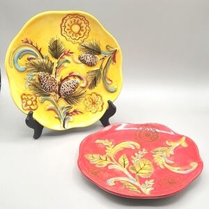 Colorful Decorative Plate, Set of 2